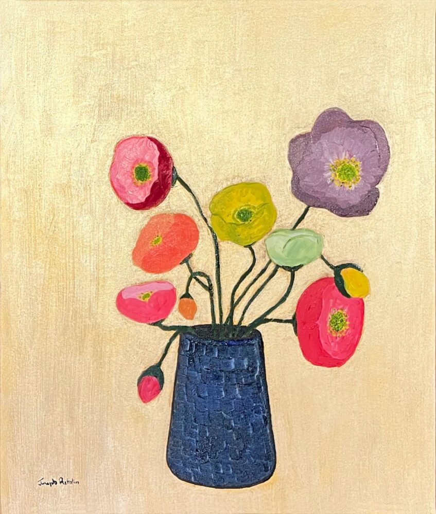 Poppies on gold, un clin d'oeil à Klimt