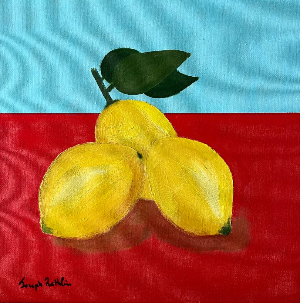 Peinture contemporaine de citrons